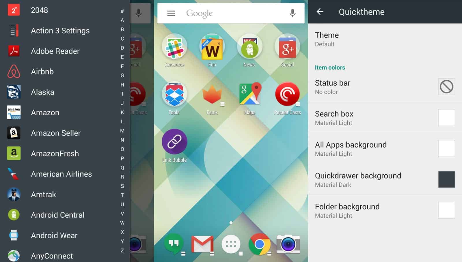 action launcher home screens wallpaper not centered