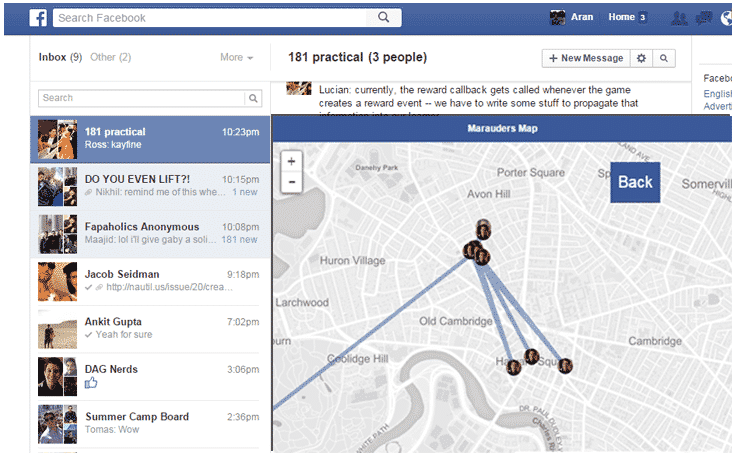facebook friend mapper on mobiles