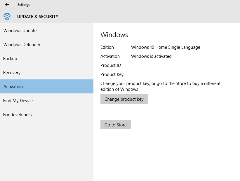 windows asking for product key