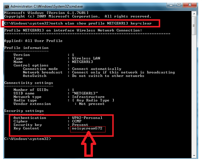 How to Know Wi-Fi password using CMD (netsh wlan show profiles)