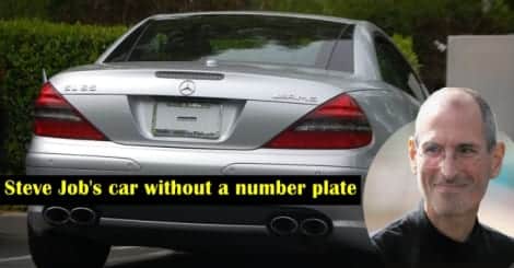 steve jobs without number mercedes apple founder drove he caught plate yet never techworm