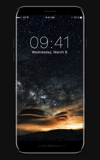 This iPhone 8 mockup visualizes rumored function area and bezel-less ...