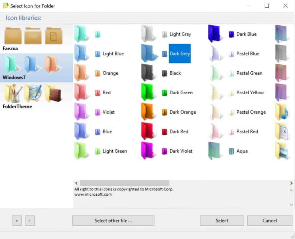 change folder icon color on linux lite