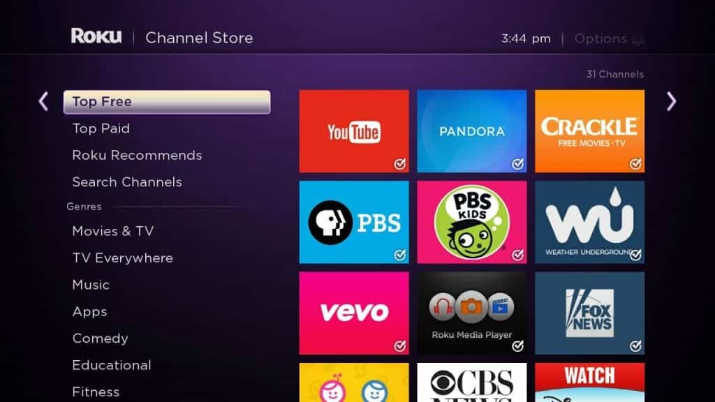 The Roku channel
