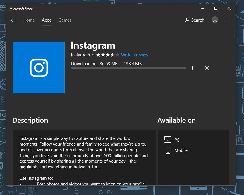 instagram for pc free download windows 7