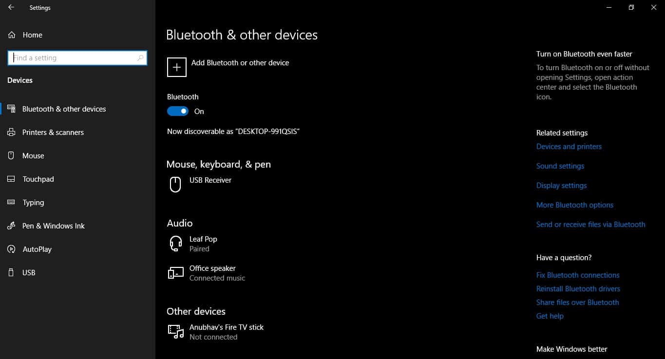bluetooth update windows 10