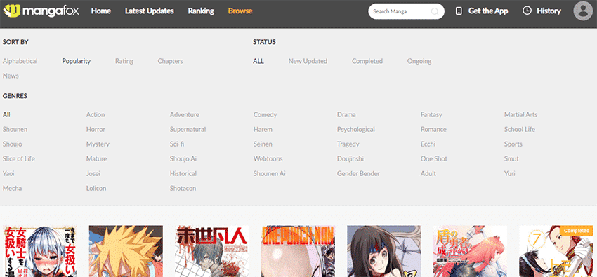 places to read manga online