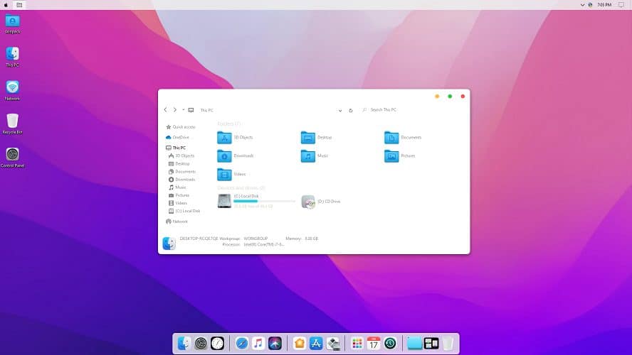 windows 10 theme for mac