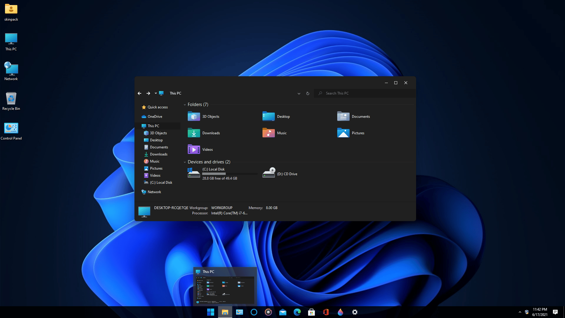 cool dark themes for windows 10